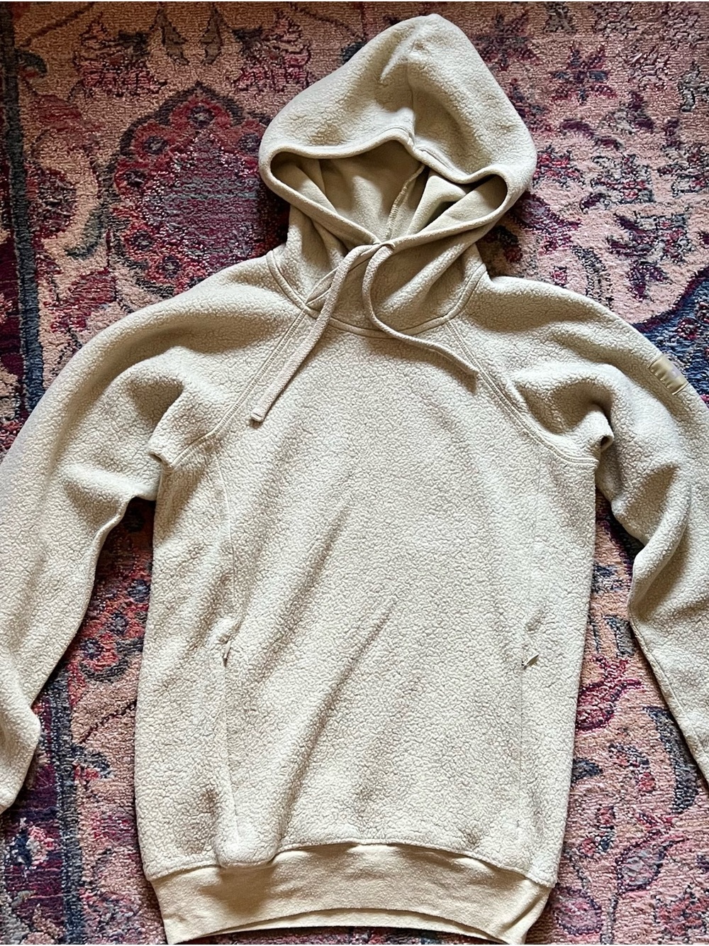 Men's ALO Fleece/Sherpa Hoodie Olive Sweatshirt